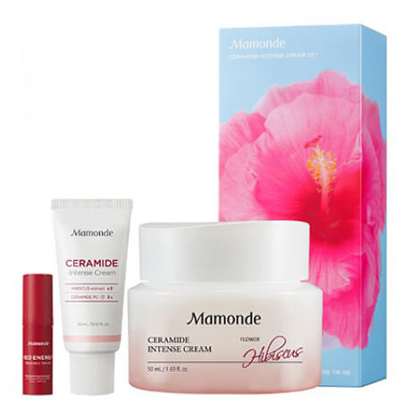 Mamonde Ceramide Intense Cream Set เซ็ตครีมและเซรั่มบำรุงผิวหน้า คุณค่าจากดอกไม้ เสริมสร้างและกักเก็บความชุ่มชื้นให้เกราะป้องกันผิวได้ยาวนาน